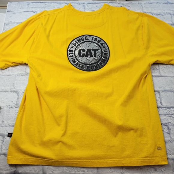 Caterpillar Shirts Cat Caterpillar Licensed Yellow Tshirt Size Xl Poshmark
